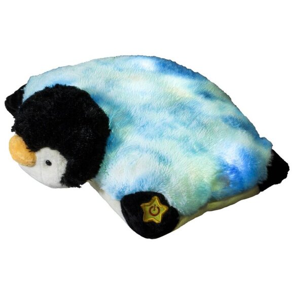 NWT Pillow Pets 15” "Sparkling Penguin" Glow Pets Purple Pink Jumbo - Picture 3 of 6